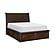 Logandale Queen Platform Bed w/Storage Footboard and Side Rails - Brown by Homelegance