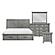 Logandale 4pc Queen Bedroom Set  - Antique Gray by Homelegance