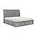 Logandale California King Platform Bed w/Storage Footboard and Side Rails - Antique Gray by Homelegance