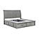 Logandale California King Platform Bed w/Storage Footboard and Side Rails - Antique Gray by Homelegance