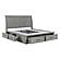 Logandale Eastern King Platform Bed w/Storage Footboard and Side Rails - Antique Gray by Homelegance