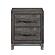Zephyr Nightstand - Brownish Gray & Antique Silver by Homelegance