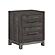 Zephyr Nightstand - Brownish Gray & Antique Silver by Homelegance
