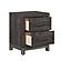Zephyr Nightstand - Brownish Gray & Antique Silver by Homelegance