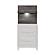Zephyr Nightstand w/Wall Panel - Brownish Gray & Antique Silver by Homelegance