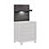 Zephyr Nightstand w/Wall Panel - Brownish Gray & Antique Silver by Homelegance