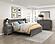 Zephyr Nightstand w/Wall Panel - Brownish Gray & Antique Silver by Homelegance