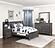 Zephyr Nightstand w/Wall Panel - Brownish Gray & Antique Silver by Homelegance
