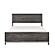 Zephyr California King Bed - Brownish Gray & Antique Silver by Homelegance