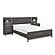 Zephyr 5pc Set Eastern King Wall Bed - Brownish Gray & Antique Silver by Homelegance