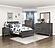 Zephyr Twin Bed - Brownish Gray & Antique Silver by Homelegance