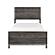 Zephyr 5pc Twin Bedroom Set  - Brownish Gray & Antique Silver by Homelegance