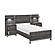 Zephyr 5pc Set Twin Wall Bed - Brownish Gray & Antique Silver by Homelegance