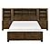 Sullivan 5pc Set Queen Wall Platform Bed - Brushed Oak by Homelegance