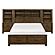 Sullivan 5pc Set California King Wall Platform Bed - Brushed Oak by Homelegance