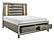 Tamsin Eastern King Platform Bed w/Footboard Storage, LED Lighting - Silver by Homelegance