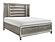 Tamsin Eastern King Platform Bed w/Footboard Storage, LED Lighting - Silver by Homelegance