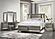 Tamsin Eastern King Platform Bed w/Footboard Storage, LED Lighting - Silver by Homelegance