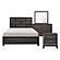 Davi 4pc Queen Bedroom Set  - Gray  by Homelegance