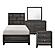 Davi 4Pc Twin Bedroom Set  - Gray  by Homelegance