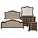 Heath Court 4pc Queen Bedroom Set  - Brown Oak by Homelegance
