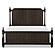 Cardano Eastern Poster Bed - Driftwood Charcoal by Homelegance