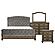Rachelle 4pc Queen Bedroom Set  - Weathered Pecan & Gray by Homelegance