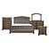 Rachelle 5pc Queen Bedroom Set  - Weathered Pecan & Gray by Homelegance