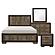 Ellendale 4pc Queen Bedroom Set  - Mahogany & Dark Ebony by Homelegance