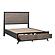 Raku Queen Platform Bed w/Footboard Storage - Gray & Black by Homelegance
