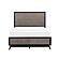 Raku Eastern King Platform Bed w/Footboard Storage - Gray & Black by Homelegance