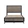Raku Eastern King Platform Bed w/Footboard Storage - Gray & Black by Homelegance