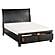 Laurelin Queen Sleigh Platform Bed w/Footboard Storage - Black  by Homelegance