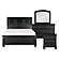 Laurelin 4pc Queen Bedroom Set - Black  by Homelegance