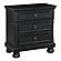Laurelin Nightstand, Hidden Drawer - Black  by Homelegance