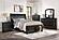 Laurelin Eastern King Sleigh Platform Bed w/Footboard Storage - Black  by Homelegance