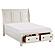 Laurelin Eastern King Sleigh Platform Bed w/Footboard Storage - White by Homelegance