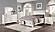 Laurelin Eastern King Sleigh Platform Bed w/Footboard Storage - White by Homelegance
