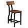Holverson Counter Height Chair - Rustic Brown & Gunmetal by Homelegance