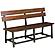 Holverson Bench w/Back - Rustic Brown & Gunmetal by Homelegance