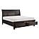 Begonia California King Platform Bed w/Footboard Storage - Grayish Brown by Homelegance