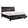 Begonia Eastern King Platform Bed w/Footboard Storage - Grayish Brown by Homelegance