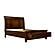 Begonia Eastern King Platform Bed w/Footboard Storage - Cherry Brown by Homelegance