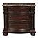 Cavalier Nightstand, Marble Top - Dark Cherry by Homelegance