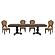 Russian Hill 5pc Dining Table and 4 Side Chair - Cherry by Homelegance