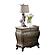Florentina Nightstand, Marble Top - Silver by Homelegance