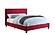 Brice Upholstered Platform Queen Bed - Red by Homelegance
