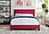 Brice Upholstered Platform Queen Bed - Red by Homelegance