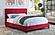 Brice Upholstered Platform Queen Bed - Red by Homelegance