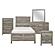 Mandan 5pc Twin Bedroom Set  - Weathered Gray by Homelegance